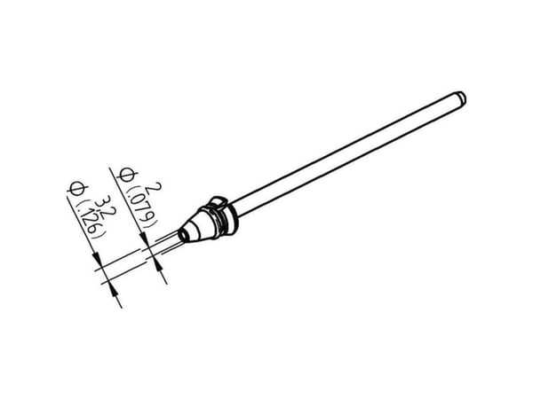 Ersa 0742ED2032H/SB loddetipp konisk spiss-lengde 79,25 mm 1 stk