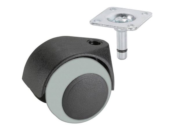 Dörner + Helmer 761101, Svart, Grå, Parkett, 30 kg, Termoplastisk elastomer (TPE), Plast, Hylselager