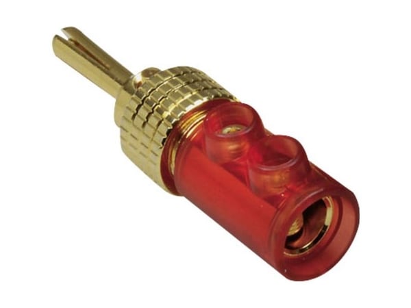 TRU COMPONENTS bananstikk, rett, stift-diameter 4 mm, rød, 1 stk