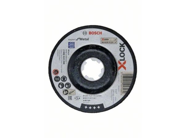 Bosch Expert for Metal - Slipeskive - for metallrør, ikke-jernholdig metall, stål, metall profiles - 115 mm - grovkorn: A30T-BF
