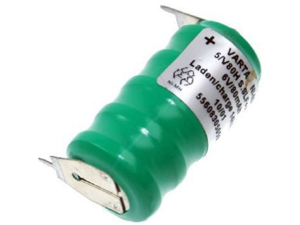 Varta V5/80H-SLF knappcellebatteri oppladbart 80H NiMH 80 mAh 6 V (1 stk)