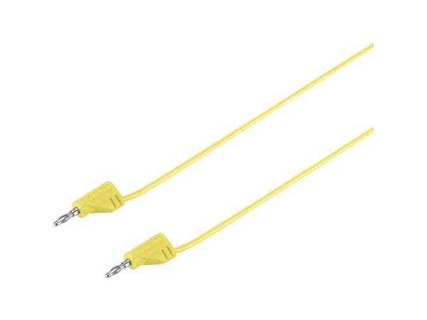 VOLTCRAFT MSB-200 Prøveledning [Lamelstik 2 mm - Lamelstik 2 mm] 0,60 m Gul 1 stk