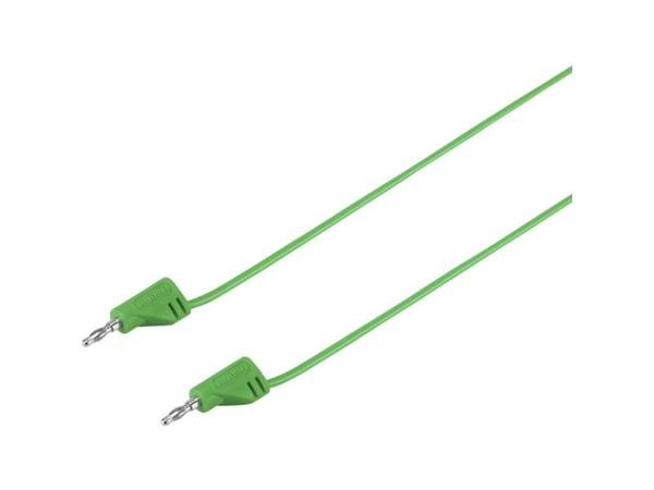 VOLTCRAFT MSB-200 Testijohto [Lamelliitin 2 mm - Lamelliitin 2 mm] 30.00 cm Vihreä 1 kpl 1 kpl