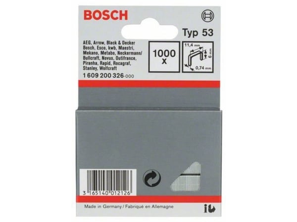 Bosch CLAMP TYPE 53 11,4X0,74X6MM 1000 stk
