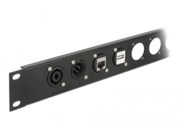 Delock D-Type Module USB 2.0 Type-A female to terminal block - Påknipsbar mulighetsmodulfrontplate - panelmonterbar - USB 2.0 Type A - svart