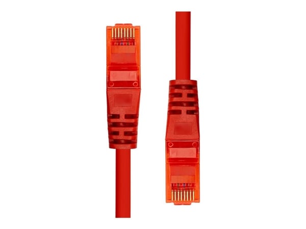 ProXtend - Koblingskabel - RJ-45 (hann) til RJ-45 (hann) - 20 m - 5 mm - UTP - CAT 6 - IEEE 802.3af - med støvel, uten hindringer, flertrådet - rød