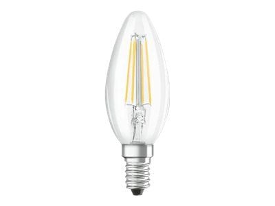 OSRAM - LED-filamentlyspære - form: mini-stearinlys - klar finish - E14 - 4 W (ekvivalent 40 W) - klasse E - varmt hvitt lys - 2700 K