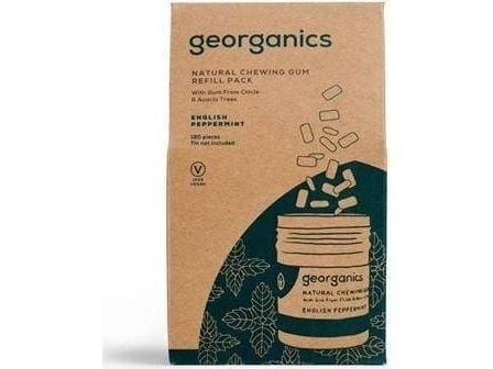 Georganics Natural Chewing Gum, English Peppermint, 180 Gums Georganics Natural Chewing Gum, English Peppermint, 180 Gums