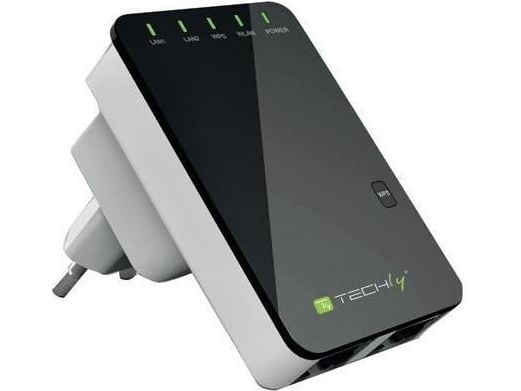 Techly 301078 Trådløs minirouter / signalforsterker 802.11n 300 Mbps, over-the-air