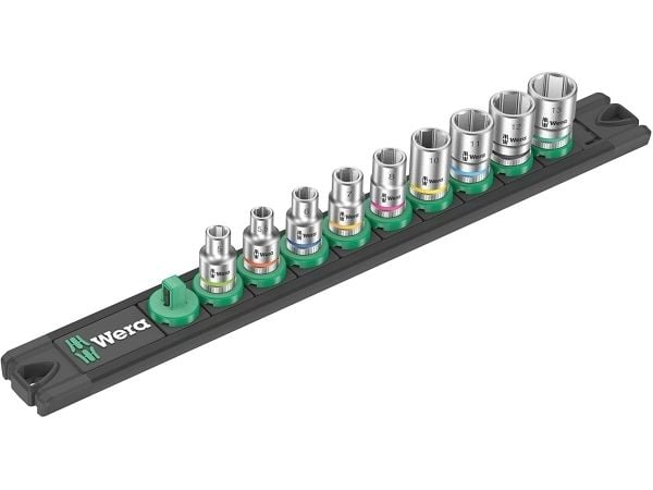 Wera A 4 Zyklop topnøkkelsett tommer 1/4 9 deler 05005400001