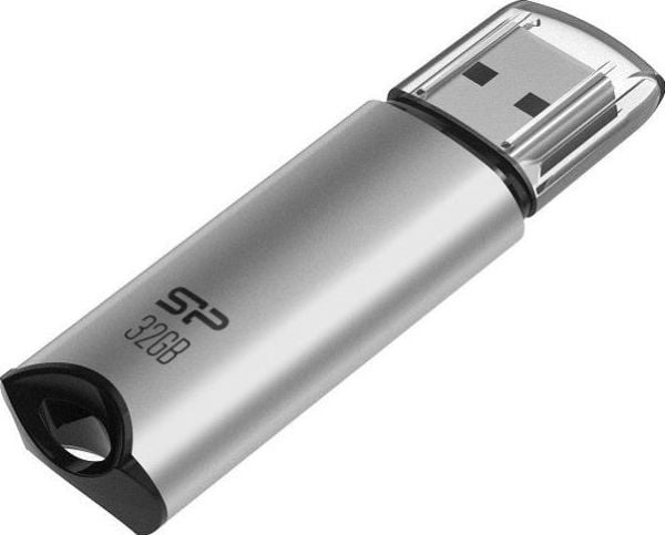 SILICON POWER Marvel M02 - USB-flashstasjon - 32 GB - USB 3.2 Gen 1 - sølv