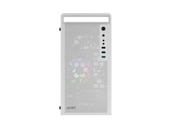 AeroCool PGS C Series CS-109-G-WT-v1 - MT - ATX - sidepanel med vindu (herdet glass) - ingen strømforsyning (ATX) - hvit - USB/lyd