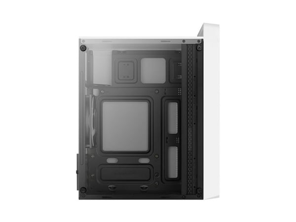 AeroCool PGS C Series CS-109-G-WT-v1 - MT - ATX - sidepanel med vindu (herdet glass) - ingen strømforsyning (ATX) - hvit - USB/lyd
