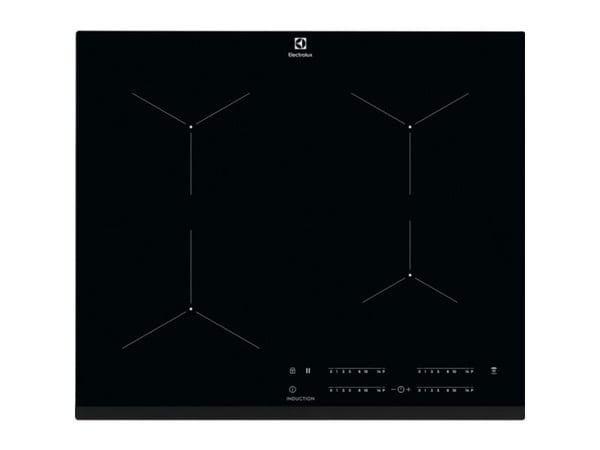 Electrolux EIT61443B - Induksjonskomfyrtopp - 4 plater - Nisje - bredde: 56 cm - dybde: 49 cm - med avfaset front - svart