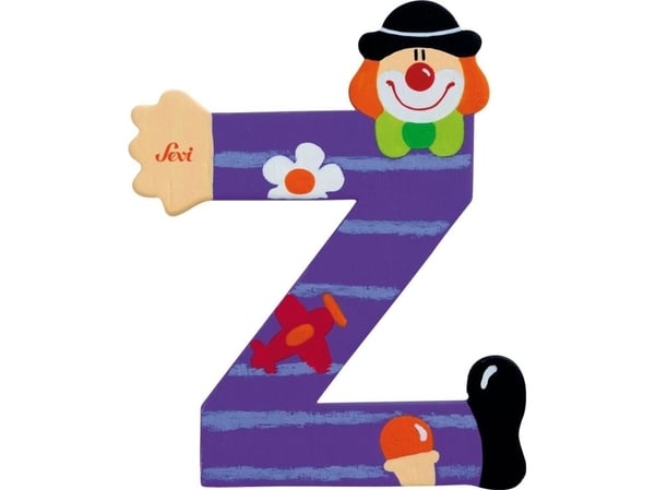 Träbokstav Z, clown (81762)