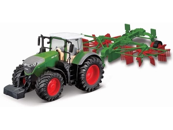 Bburago Fendt traktori + haravointitela, malli ajoneuvo Bburago Fendt traktori + haravointitela, malli ajoneuvo