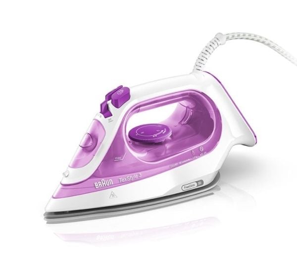Braun TexStyle 3 SI3030PU dampstrykejern 2300 W keramisk strykesåle, rosa