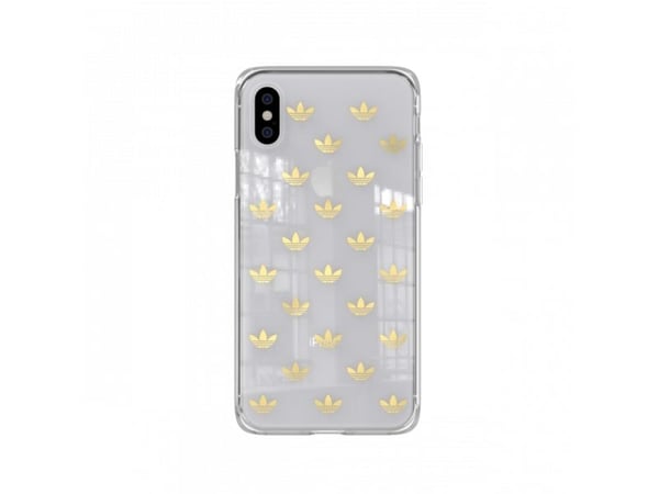 Adidas Trefoil, Etui, Apple, iPhone X, iPhone XS, 14,7 cm (5.8"), Gull, Gjennomsiktig