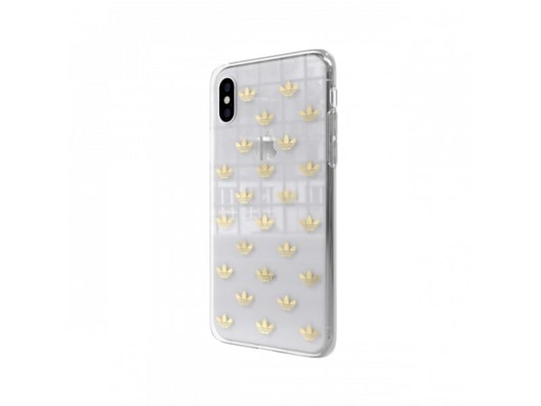 Adidas Trefoil, Etui, Apple, iPhone X, iPhone XS, 14,7 cm (5.8"), Gull, Gjennomsiktig