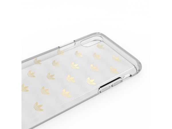 Adidas Trefoil, Etui, Apple, iPhone X, iPhone XS, 14,7 cm (5.8"), Gull, Gjennomsiktig