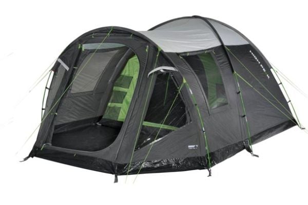 High Peak Santiago 5.0, Camping, Vis-a-vis telt, 5 person(er), Bakkdekke, Grønn, Grå