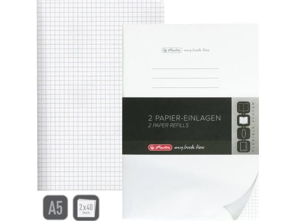 Herlitz my.book notatbok A5 40 ark svart - hvit (50034116)