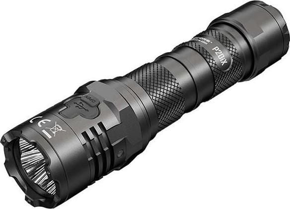 Nitecore P20iX, Taktisk lommelykt, Svart, Aluminium, Knapper, 2 m, 2 m