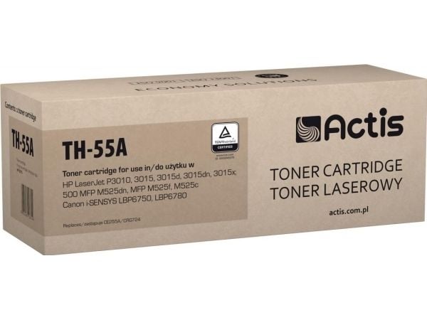 Actis värikasetti TH-55A (korvaava HP 55A CE255A; Standard; 6000 sivua; musta), 6000 sivua, musta, 1 kpl