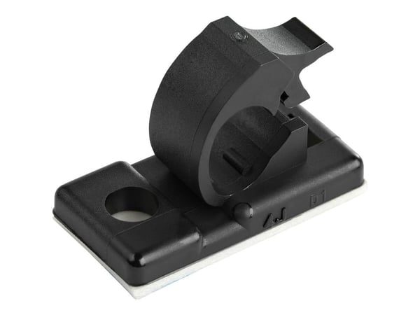 StarTech.com 100 itseliimautuvaa kaapelinhallintaklipsiä musta, Network/Ethernet/Office Desk/Computer Cord Organizer, Sticky Cable/Wire Holders, Ny...