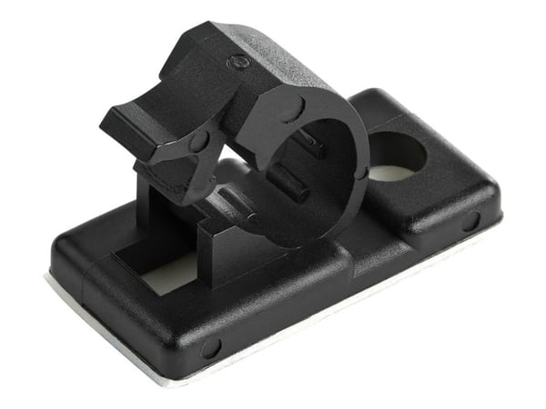 StarTech.com 100 itseliimautuvaa kaapelinhallintaklipsiä musta, Network/Ethernet/Office Desk/Computer Cord Organizer, Sticky Cable/Wire Holders, Ny...