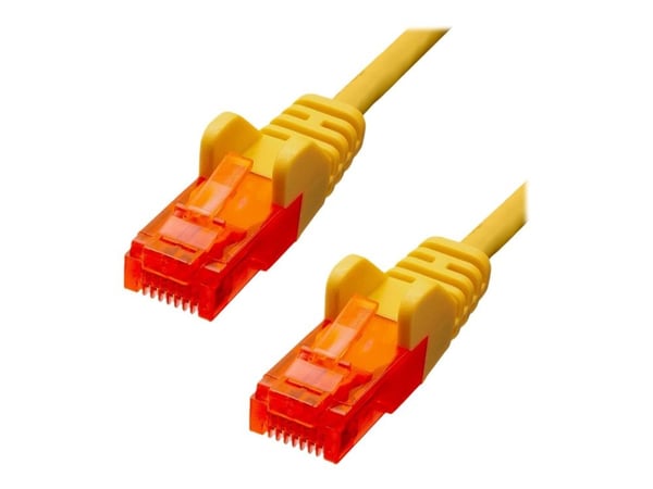 ProXtend - Koblingskabel - RJ-45 (hann) til RJ-45 (hann) - 7 m - 5 mm - UTP - CAT 6 - IEEE 802.3af - med støvel, uten hindringer, flertrådet - gul