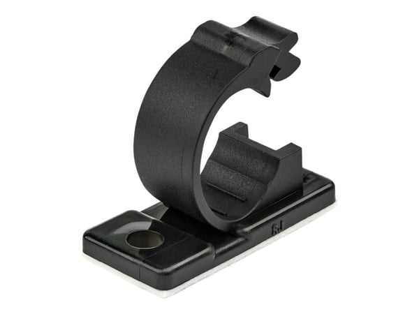 StarTech.com 100 itseliimautuvaa kaapelinhallintaklipsiä musta, Network/Ethernet/Office Desk/Computer Cord Organizer, Sticky Cable/Wire Holders, Ny...
