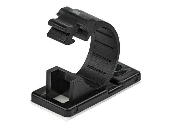 StarTech.com 100 itseliimautuvaa kaapelinhallintaklipsiä musta, Network/Ethernet/Office Desk/Computer Cord Organizer, Sticky Cable/Wire Holders, Ny...