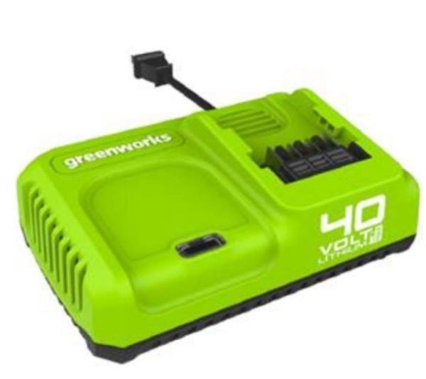 Greenworks 2945107, Batterilader, Grønn, AC, 220 - 240 V, Lithium-Ion (Li-Ion), Akrylonitril-butadien-styren (ABS)