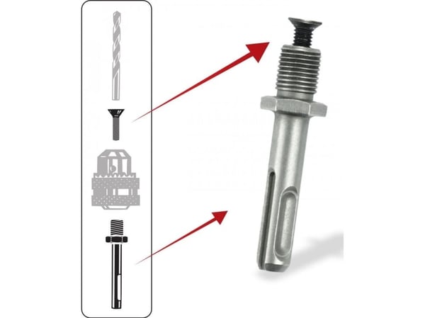 Dedra adapter SDS plus 1/2" 20UNF
