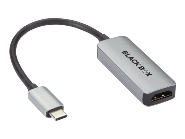 Black Box - Video adapter - USB-C hann til HDMI, USB-C hunn - støtte for 4K 60 Hz (3840 x 2160), støtte for Power Delivery 3.0