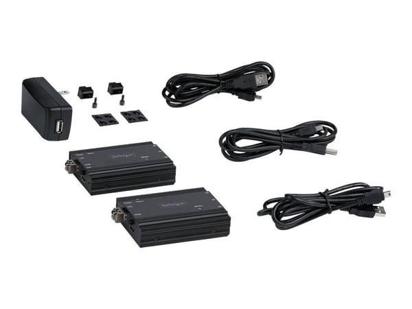 Startech 4K HDMI KVM Extender over Fiber, HDMI Video & USB over Fiber, up to 984ft/300m (MultiMode), 10G MMF SFP+ modules, Remote KVM Switch/Consol...