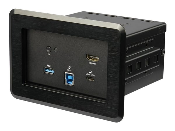 Startech Conference Room Docking Station, Universal Laptop Dock, 4K HDMI, 60W Power Delivery, USB Hub, GbE, Audio, In-Table Connectivity Box For Hu...