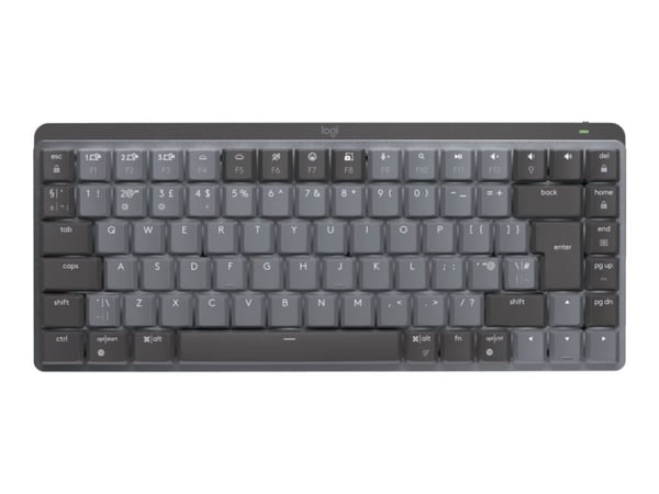 Logitech Master Series MX Mechanical Mini - Tastatur - bakbelysning - trådløs - Bluetooth LE - QWERTY - Storbritannia - tastsvitsj: Tactile Quiet -...