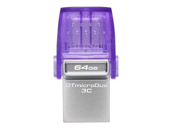 Kingston DataTraveler microDuo 3C - USB-flashstasjon - 64 GB - USB 3.2 Gen 1 / USB-C