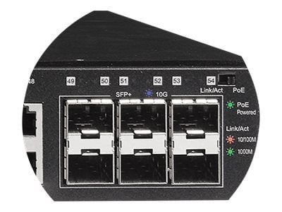 Edimax Pro GS-5654PLX - Switch - smart - 48 x 10/100/1000 (PoE+) + 6 x 10 Gigabit SFP+ (opplenke) - rackmonterbar, stasjonær - PoE+ (400 W)