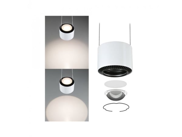 Paulmann 94971, Fleksibel montering, Hvit, Hvit, Metall, Rund, II