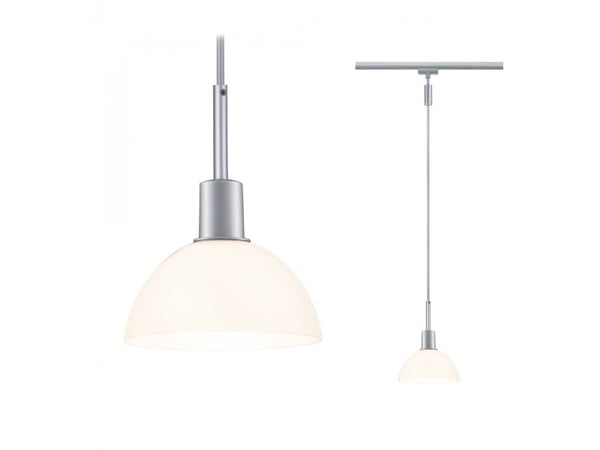 Paulmann 96972, Fleksibel montering, Kromfarget, Opal, Glass, Metall, Tekstil, Rund, Matte