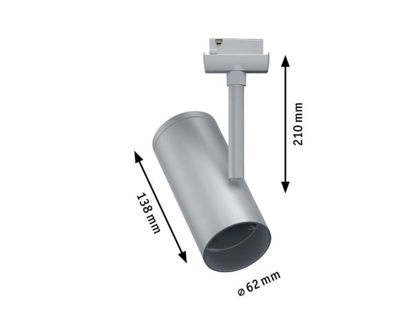 Paulmann 96977, Spotlight på skinne, E27, 0 ampuller, 230 V, Kromfarget