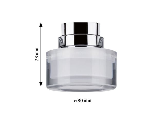 Paulmann 96809, Spotlight på skinne, Ikke-utskiftbare pærer, LED, 4000 K, 420 lm, Kromfarget, Satin Stål, Gjennomsiktig