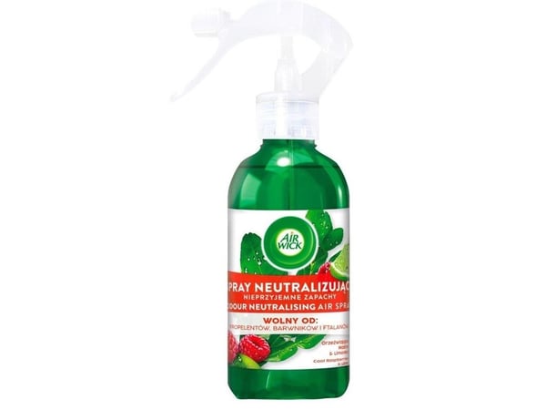 Air Wick spray nøytraliserende ubehagelige lukter, forfriskende bringebær & sitron, 237 ml