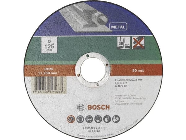Bosch kappeskive metall 115x1,6 mm rett