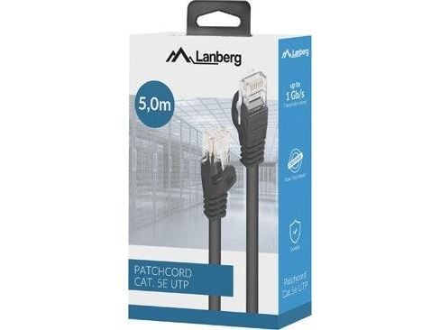 LANBERG Verkkokaapeli Cat.5E Patchcord 5 mb Musta