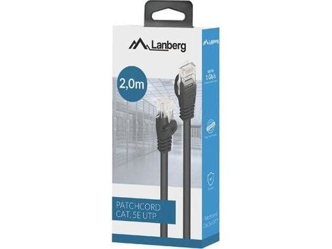 Lanberg PATCHCORD CAT.5E UTP 2M BLACK BOX FLUKE PASSED LANBERG LANBERG