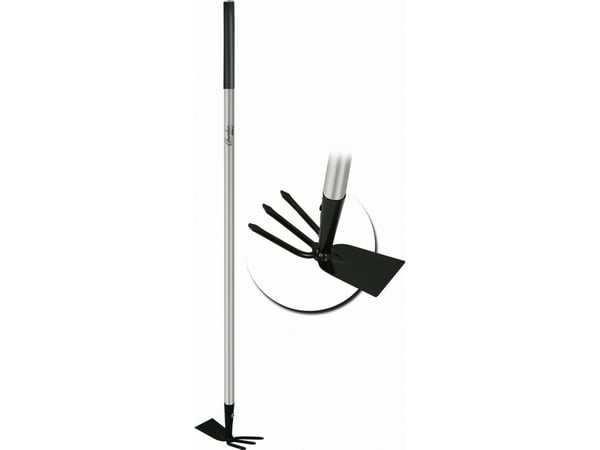 Dedra rett hakke med gafler metallskaft 114 cm Dedra rett hakke med gafler metallskaft 114 cm